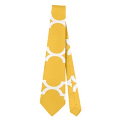 Sunny Yellow Quatrefoil Pattern Necktie (two Side) by Zandiepants