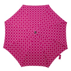 Hot Pink Quatrefoil Pattern Hook Handle Umbrella (small) by Zandiepants