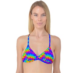 Amazing Acid Rainbow Reversible Tri Bikini Top by KirstenStar