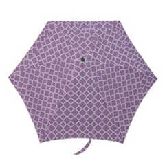 Lilac Purple Quatrefoil Pattern Mini Folding Umbrella by Zandiepants