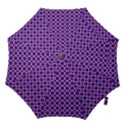 Royal Purple Quatrefoil Pattern Hook Handle Umbrellas (Small) View1