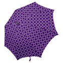 Royal Purple Quatrefoil Pattern Hook Handle Umbrellas (Small) View2