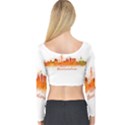 Barcelona City Art Long Sleeve Crop Top View2