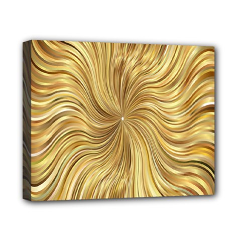 Chic Festive Elegant Gold Stripes Canvas 10  X 8  by yoursparklingshop