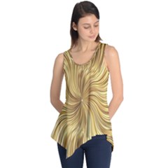 Chic Festive Elegant Gold Stripes Sleeveless Tunic by yoursparklingshop