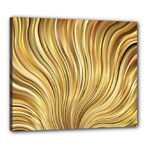 Gold Stripes Festive Flowing Flame  Canvas 24  X 20  by yoursparklingshop