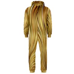 Gold Stripes Festive Flowing Flame  Hooded Jumpsuit (men) 