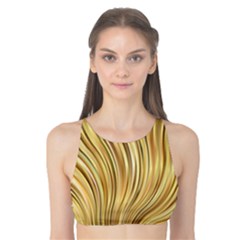 Gold Stripes Festive Flowing Flame  Tank Bikini Top by yoursparklingshop