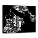 Funny Santa Black And White Typography Canvas 20  x 16  View1