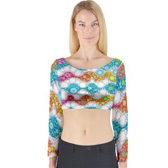 Bubble Waves Long Sleeve Crop Top by KirstenStar