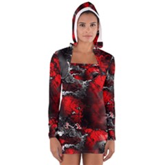 Amazing Fractal 25 Women s Long Sleeve Hooded T-shirt by Fractalworld