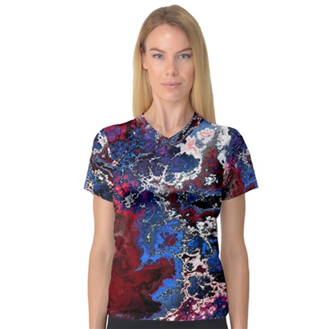 Amazing Fractal 28 Women s V-neck Sport Mesh Tee by Fractalworld