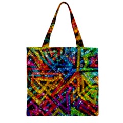 Color Play In Bubbles Zipper Grocery Tote Bag by KirstenStar