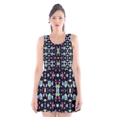 Multicolored Galaxy Pattern Print Scoop Neck Skater Dress by dflcprintsclothing