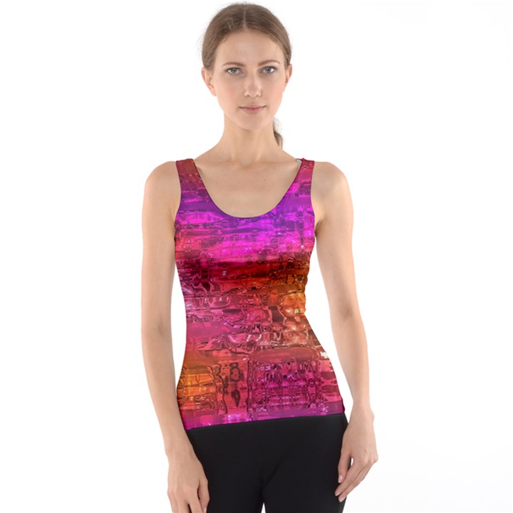 Purple Orange Pink Colorful Art Tank Top