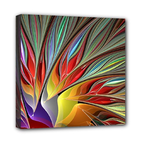 Fractal Bird Of Paradise Mini Canvas 8  X 8  (stretched) by WolfepawFractals