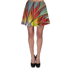 Fractal Bird Of Paradise Skater Skirt by WolfepawFractals