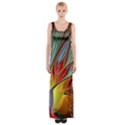 Fractal Bird of Paradise Maxi Thigh Split Dress View1