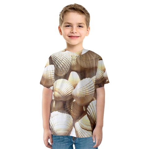 Tropical Exotic Sea Shells Kid s Sport Mesh Tee by yoursparklingshop