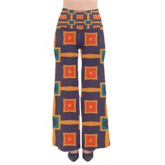 Connected Shapes In Retro Colors        Women s Chic Palazzo Pants by LalyLauraFLM