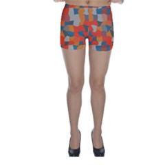 Retro Colors Distorted Shapes                           Skinny Shorts by LalyLauraFLM