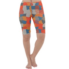 Retro Colors Distorted Shapes                           Cropped Leggings by LalyLauraFLM