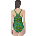 Peace Flowers In A Scandinavia Mix Of Acrylpaint One Piece Swimsuit View2