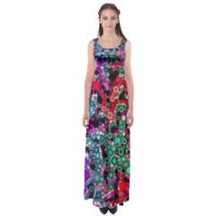 Bubble Chaos Empire Waist Maxi Dress