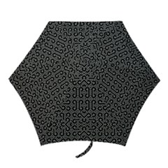 Black And White Ethnic Sharp Geometric  Mini Folding Umbrellas by dflcprints