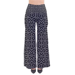 Black And White Ethnic Sharp Geometric  Print Pants by dflcprintsclothing