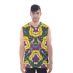 Petals, Mardi Gras, Bold Floral Design Men s Basketball Tank Top by Zandiepants