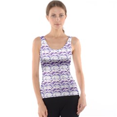 Floral Stripes Pattern Tank Top