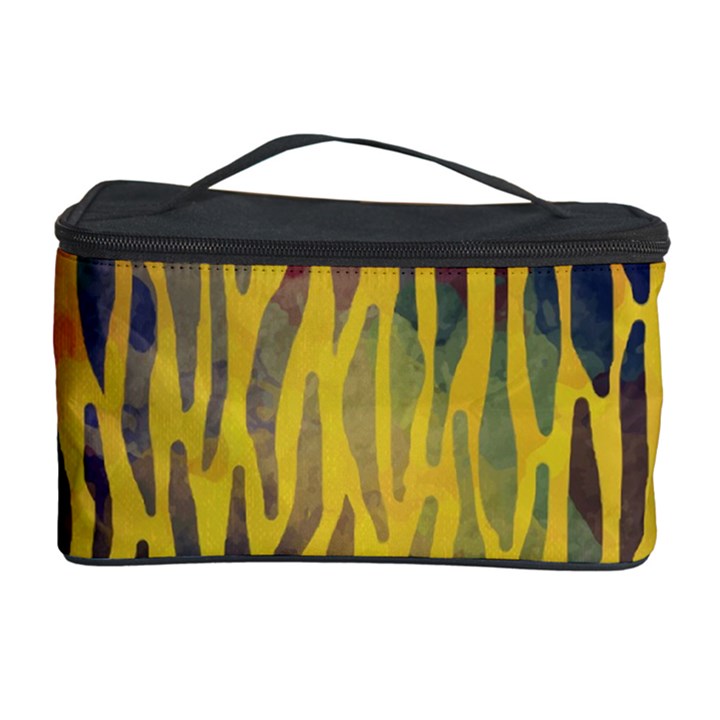 Colored Tiger Texture Background Cosmetic Storage Cases