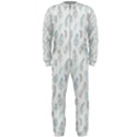 Whimsical Feather Pattern, Dusk Blue OnePiece Jumpsuit (Men)  View1