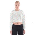 Whimsical Feather Pattern,fresh Colors, Women s Cropped Sweatshirt View1