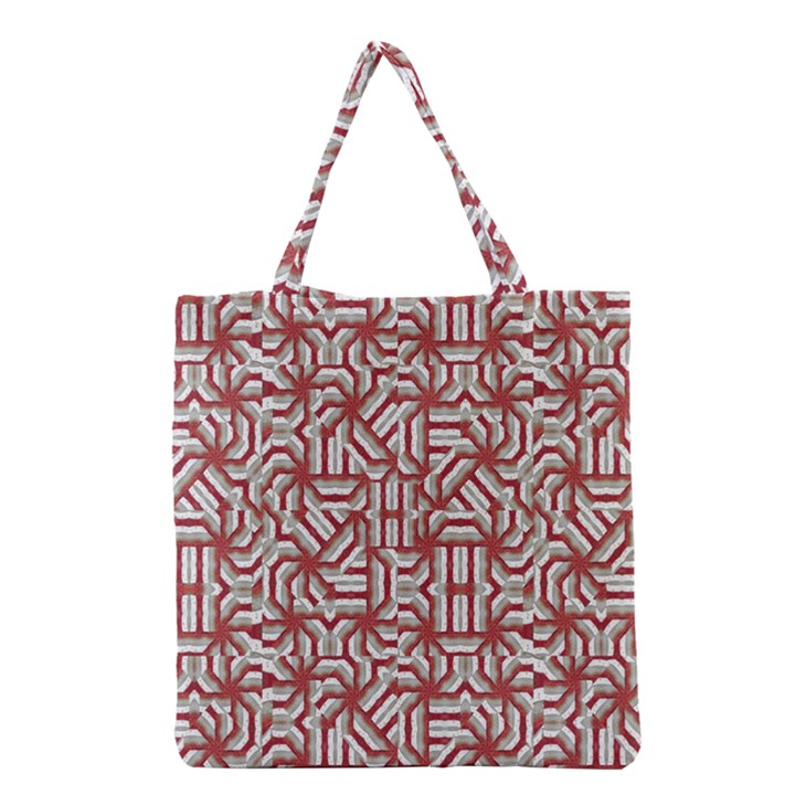 Interlace Tribal Print Grocery Tote Bag