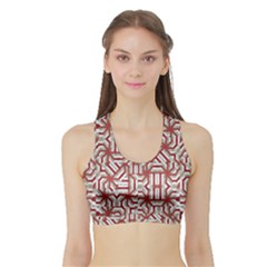 Interlace Tribal Print Women s Sports Bra With Border