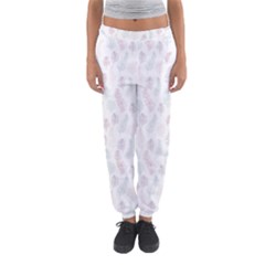 Whimsical Feather Pattern, Soft Colors, Women s Jogger Sweatpants by Zandiepants