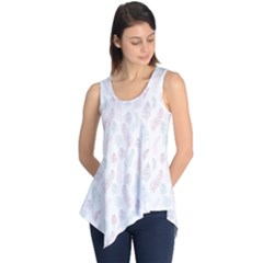 Whimsical Feather Pattern, Soft Colors, Sleeveless Tunic