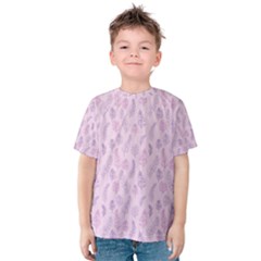 Whimsical Feather Pattern, Pink & Purple, Kid s Cotton Tee