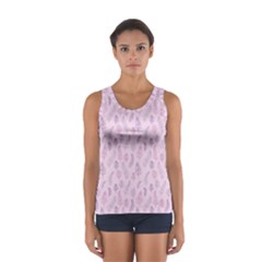 Whimsical Feather Pattern, Pink & Purple, Women s Sport Tank Top 