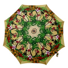 Tropical Design With Flamingo And Palm Tree Hook Handle Umbrellas (medium)