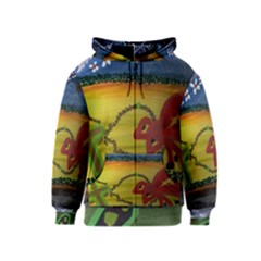 Les Couleurs Kids  Zipper Hoodie By Jocelyn Apple/appleartcom by appleartcom