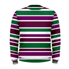 Purple Green Stripes Men s Sweatshirt by BrightVibesDesign