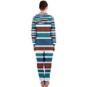 Teal Brown Stripes Hooded Jumpsuit (Ladies)  View2