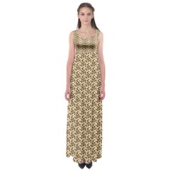 Braided Pattern Empire Waist Maxi Dress