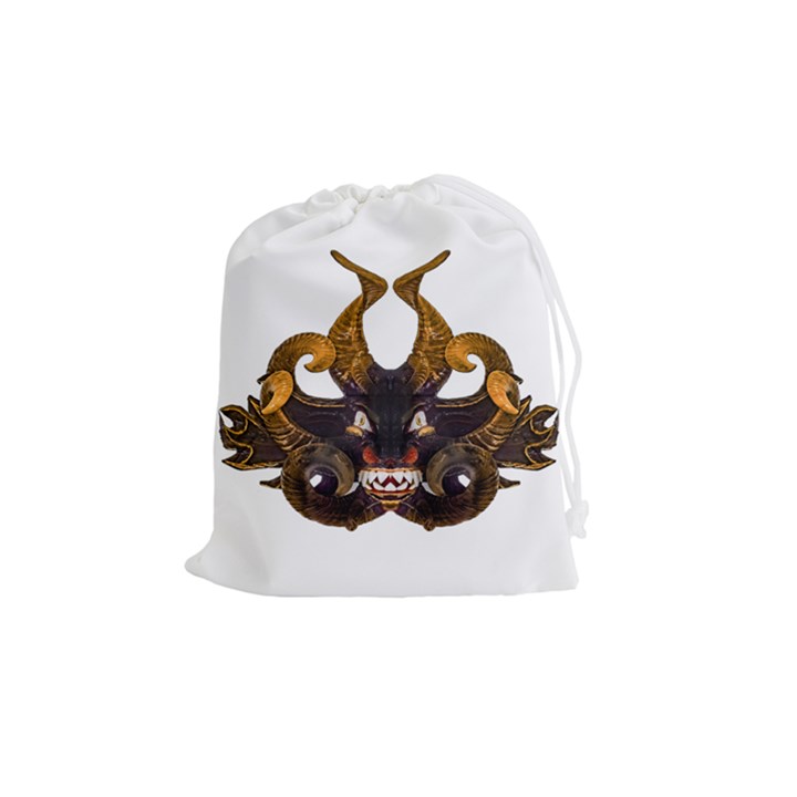 Demon Tribal Mask Drawstring Pouches (Medium) 