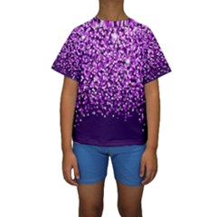 Purple Rain Kid s Short Sleeve Swimwear