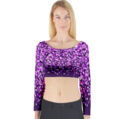 Purple Rain Long Sleeve Crop Top by KirstenStar