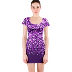 Purple Rain Short Sleeve Bodycon Dress